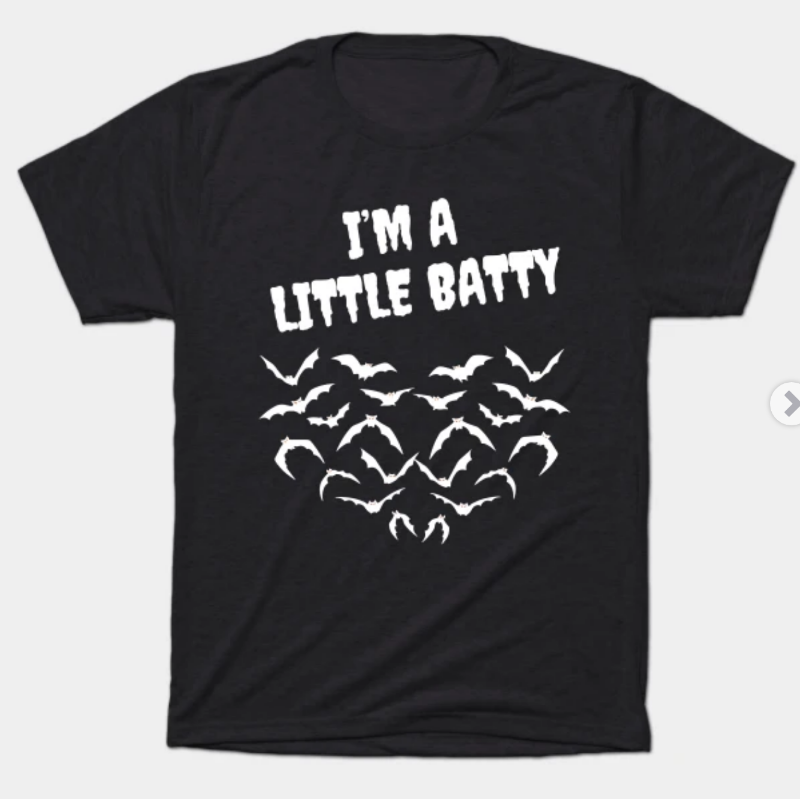 Black: I'm a little batty (100% Cotton) Main Image